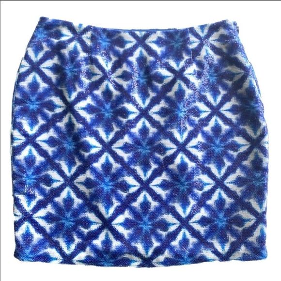 Anthropologie Dresses & Skirts - Anthropologie Cluny Reactive Shimmer Skirt Blue